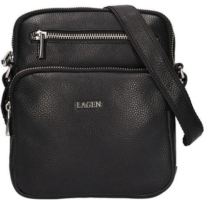 Lagen pánská kožená Crossbody taška 6048 BLK