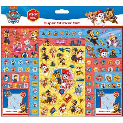 Karton P+P velká sada nálepek 500 ks paw patrol