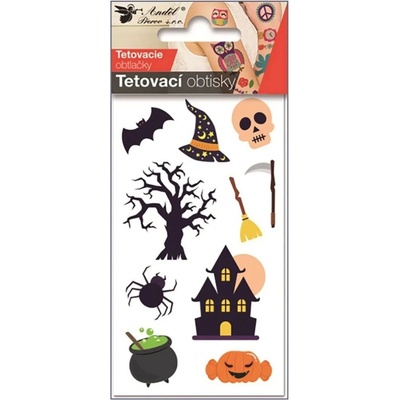 Anděl Přerov Tetovací obtisky Halloween dům 10,5 x 6 cm