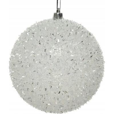 DECORIS Vánoční bublina, bílá, 10 cm