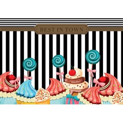 Preinterier FT4701 Fototapeta na stenu Cupcake na čiernobielom pozadí vlies 104cm x 70cm