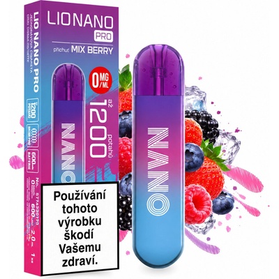 Lio Nano Pro ZERO Mix Berry 0 mg 800 potáhnutí – Hledejceny.cz
