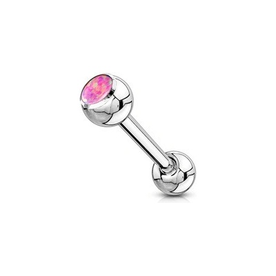 Šperky4U piercing do jazyka s opálem PJ0003-P