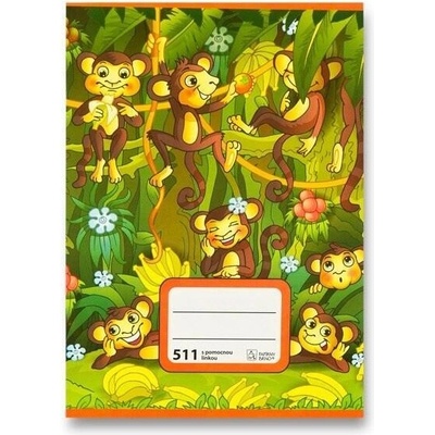 Papírny Brno Sešit A5/511 Premium 1. třída linkovaný pomocná linka