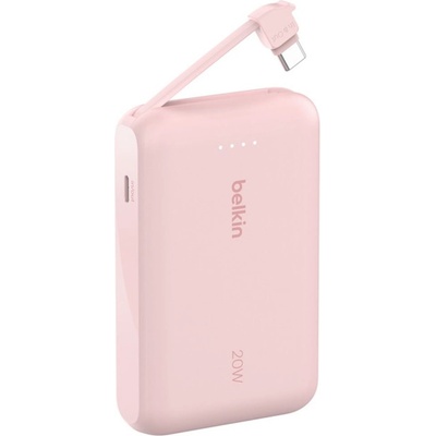 Belkin BOOST CHARGE™ USB-C Power Delivery s integrovaným USB-C kabelem, 10000mAh, 20W, růžová