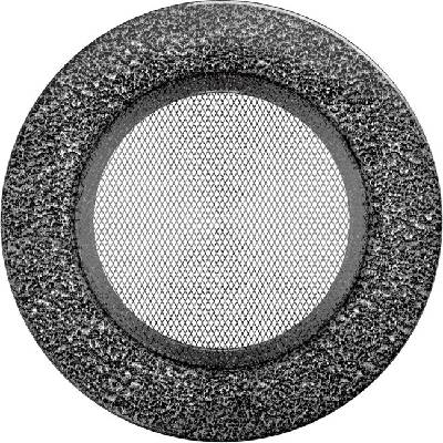 Kratki Mriežka okrúhla Ø 125 mm čierno-strieborná