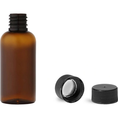 Via Plastová lékovka hněda s černým víčkem 50 ml