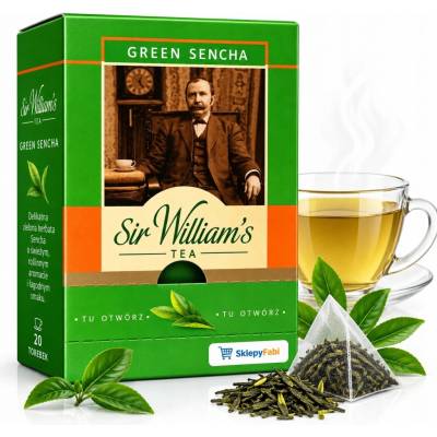 Sir William's zelený čaj v nálevových vreckách 24 g