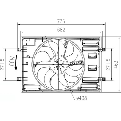 NRF Ventilátor chladenia motora 47916