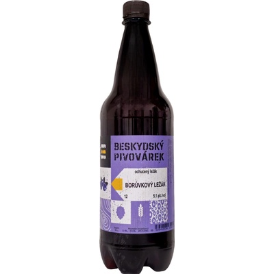 Beskydský pivovárek Borůvkový ležák 5,31% 12° 1 l (pet)
