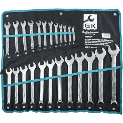 GK Tools Sada klíčů o.p. 6-32 mm 24 dílů matný chrom-obal P16145/P