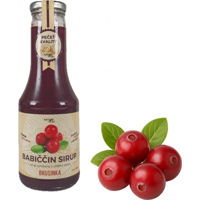 Nature Notea Babiččin sirup Brusinka 0,5 l