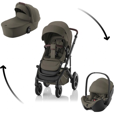 Britax Set Smile 5Z + korba + autosedačka Baby-Safe Pro 2024 Lux Urban Olive
