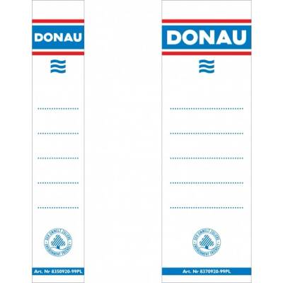 DONAU Štítok chrbtový násuvný pre zakladače 48x153mm biely