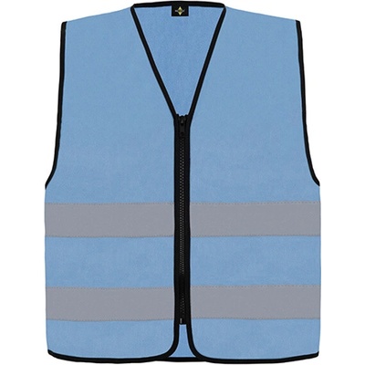 Korntex Cologne Unisex bezpečnostná vesta na zips KX217 Sky Blue