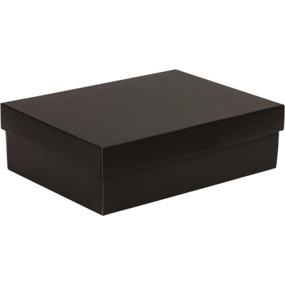 Dárková krabička s víkem 350x250x100 mm, černá
