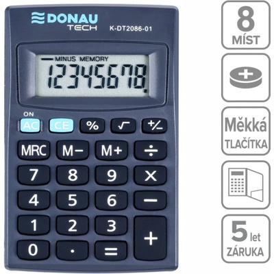 Donau TECH 2086, 8místná - černá