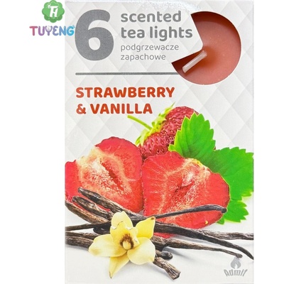 Admit Tea Lights Strawberry Vanilla 6 ks