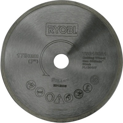 Ryobi Diamantový rezný kotúč 178 x 25,4 mm TSB180A1