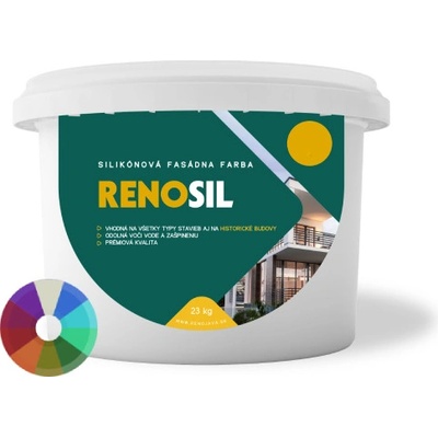 RENOSIL - Silikónová fasádna farba, biely 23 kg