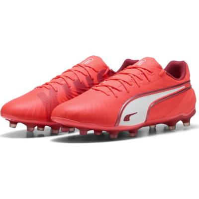 Puma KING MATCH FG/AG Glowing Red White Fire červená