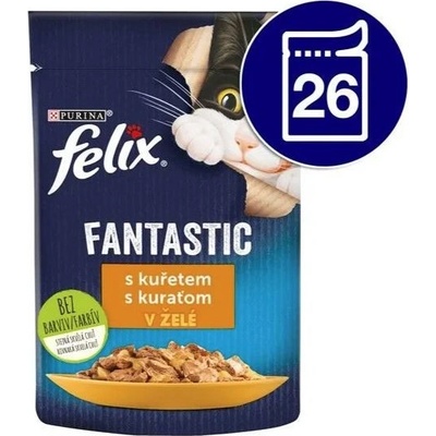 Felix Fantastic kuracie mäso v želé 26 x 85 g