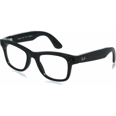 Meta Ray-Ban Wayfarer Gen2 Standard, Shiny Black, Clear/Graphite Green Transitions 4012601/1M50