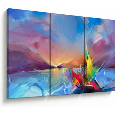 Obraz - Západ slnka, trojdielne 120x80 cm