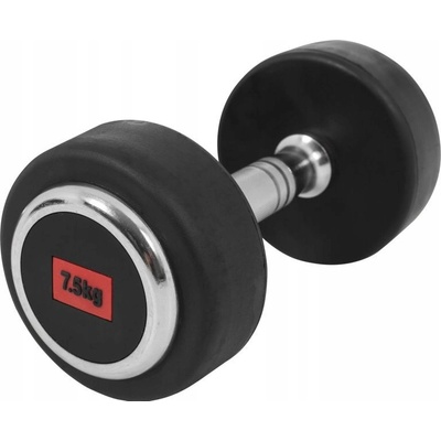 Gorilla Sports Potažené pogumované jednoruční činky 1 x 7,5 kg