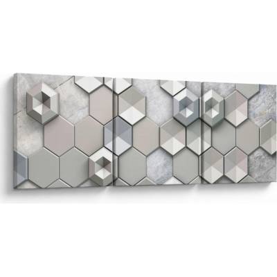 Obraz 3D abstrakcie, trojdielne 90x30 cm