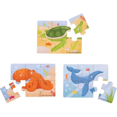 Bigjigs Toys 3v1 morské zvieratka