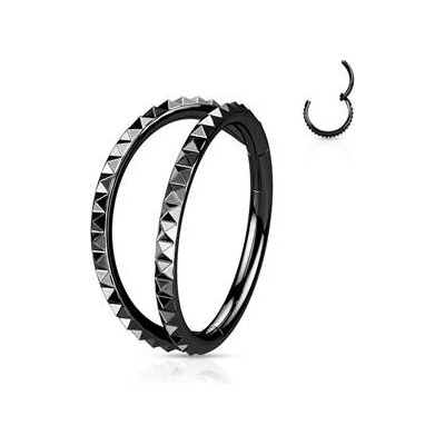 Šperky4U černý kruh helix cartilage tragus piercing NS0051K-1208