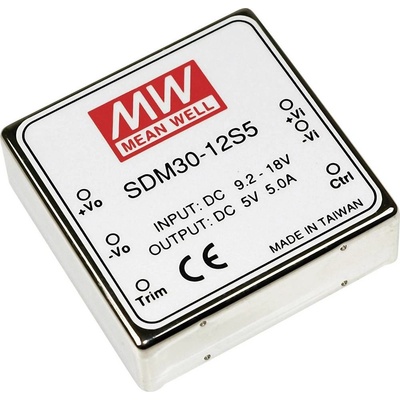 MEAN WELL SDM30-48S12 DC / DC menič napätia 12 V/DC 30 W Počet výstupov: 1 x