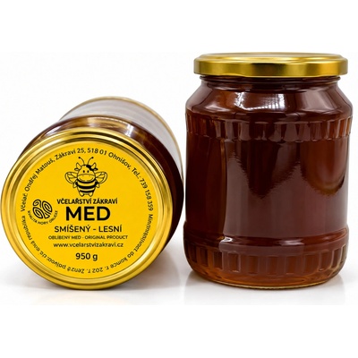 Včelařství Zákraví Med smíšený lesní, 950 g