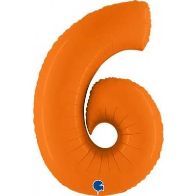 GRABO fóliový balónek ČÍSLICE ORANŽOVÁ 6 102cm,40 nafukovací