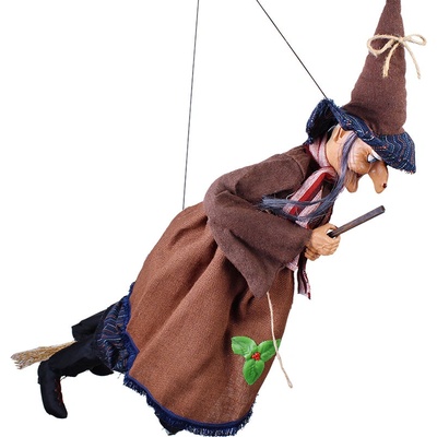 Velká striga na koštěti 110cm