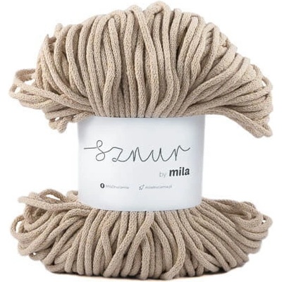 Bavlněná šňůra MILA 5mm - Béžová světlá/P09