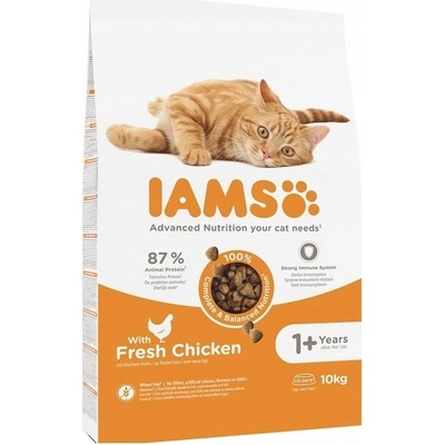 Iams pro dospělé kočky s kuřecím masem 10 kg
