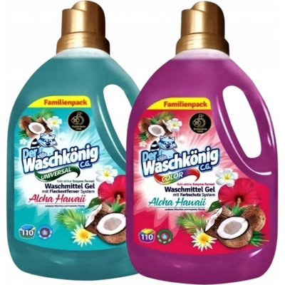 Waschkonig gel prací gel Aloha Hawaii 2 x 3,305 l 110 PD