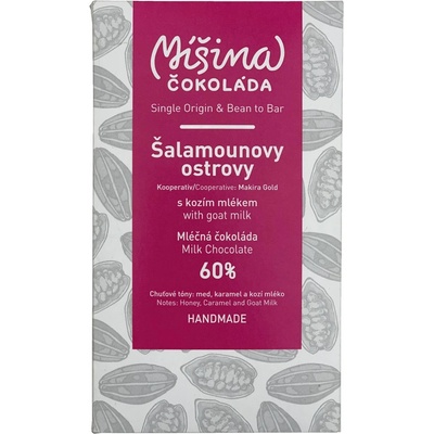 Míšina 60% mléčná kozí mléko Šalamounovy ostrovy 50 g