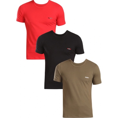 Hugo 3PACK pánské tričko vícebarevné 50480088 985