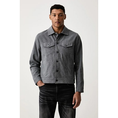 Guess košeľová bunda pánska bavlnená M6BL60.W4470 sivá