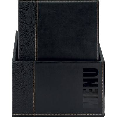 SECURIT Box s jedálenskými lístkami Trendy - čierna MC-BOX-TRA4-BL