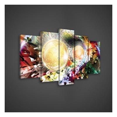 Obraz na plátne viacdielny - OB3570 - 3D gule 100cm x 60cm - S17