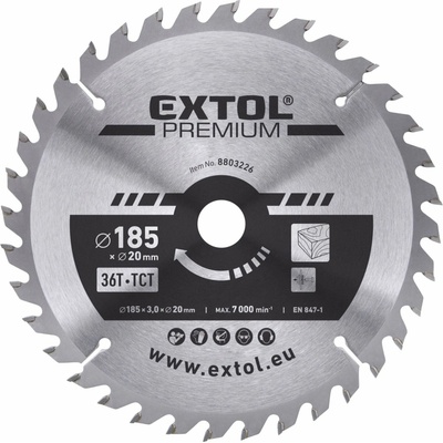 Kotouč pilový s SK plátky, ⌀185x3,0x20mm, 36T EXTOL PREMIUM – Hledejceny.cz