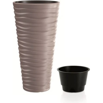 TMX Květináč s vkladem SAND SLIM mocca 35 cm