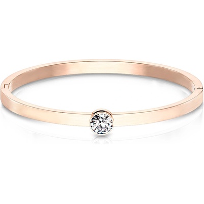 Steel Edge náramek se zirkonem 0986 rose gold