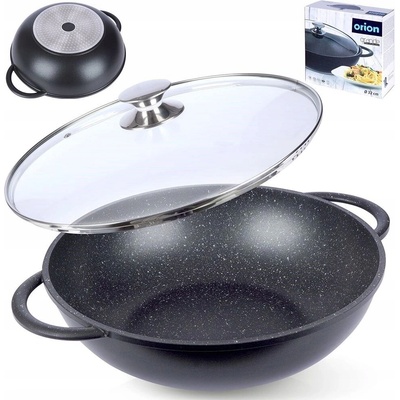 Orion Wok granitowy 32 cm z pokrywką