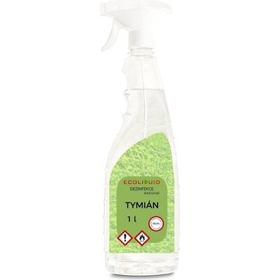 Ecoliquid Antiviral dezinfekce na ruce sprej tymián 1 l