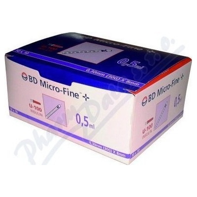 B-D Inzul. stříkačka 0,5 ml U100 0,30 x 8 mm 10 x 10 ks – Hledejceny.cz